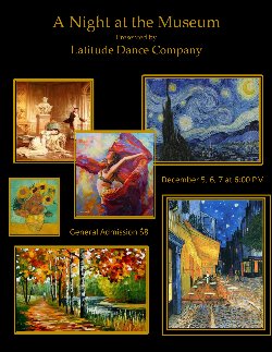 Latitude Dance Co recital, 6 pm nightly December 5, 6, 7.